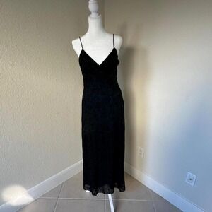 Rimini Vtg Maxi Babydoll Dress Womens 8 Black Y2K Whimsigoth Fairy Grunge Party